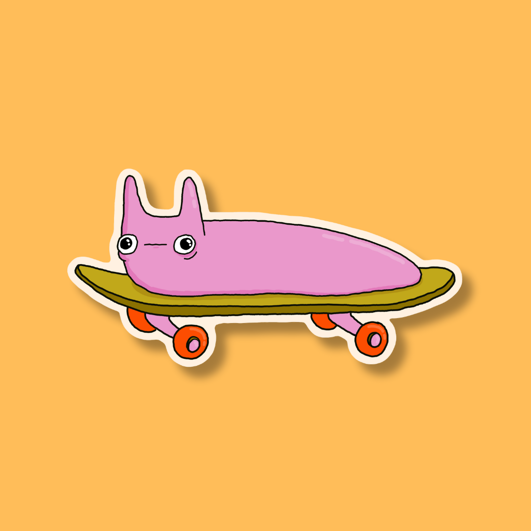 Skateboard Slug Sticker