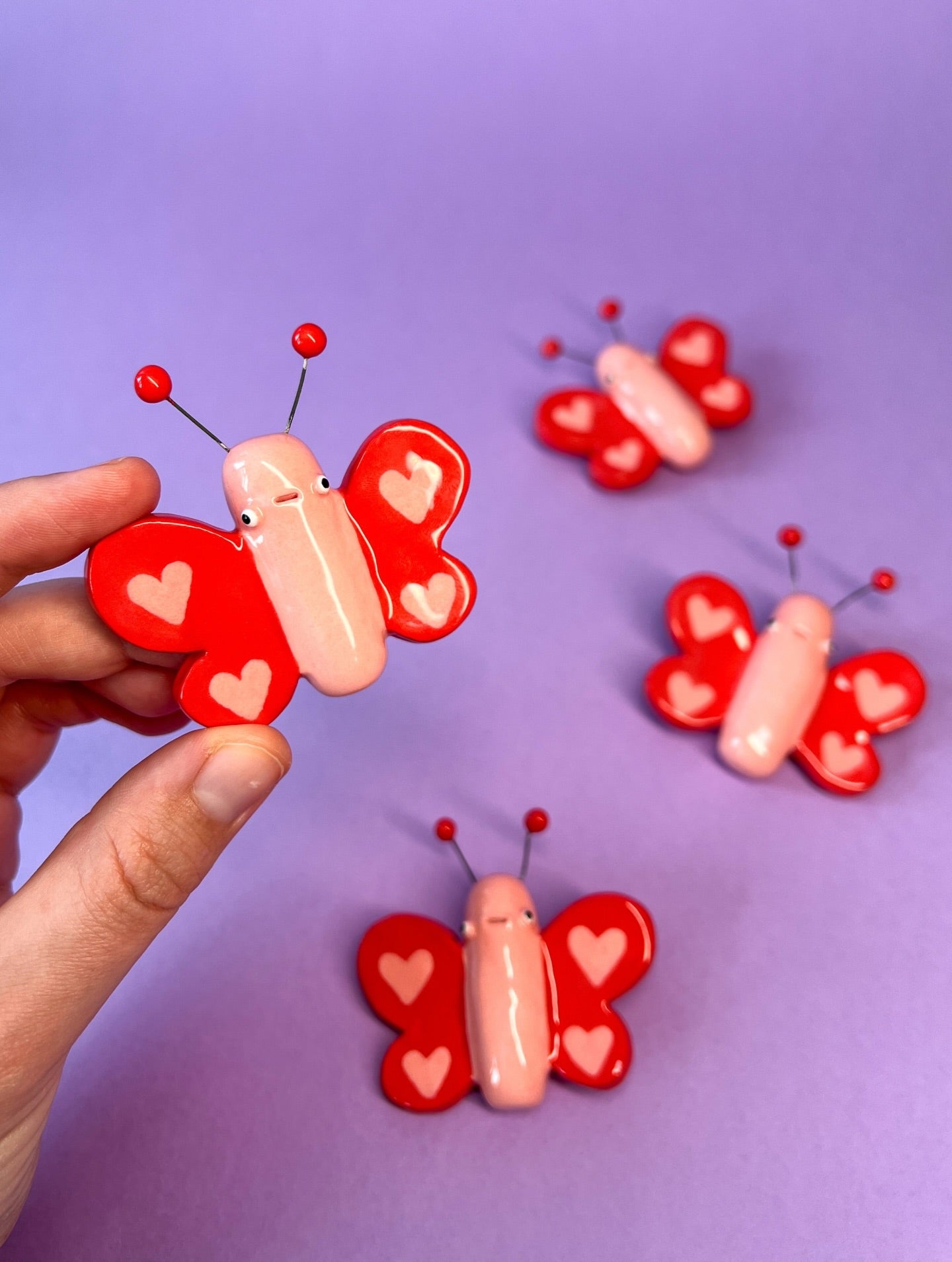 Love Heart Mini Butterfly Wall Hanging