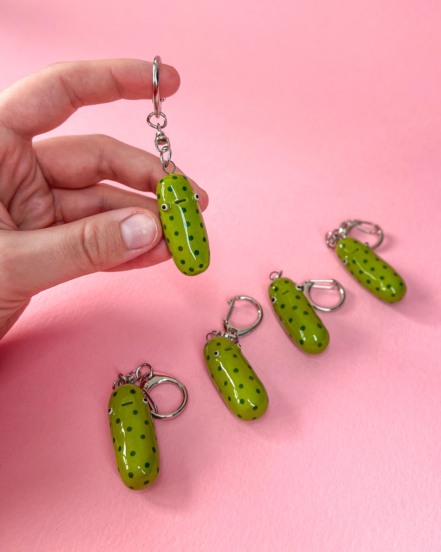 Ceramic Pickle Keyring