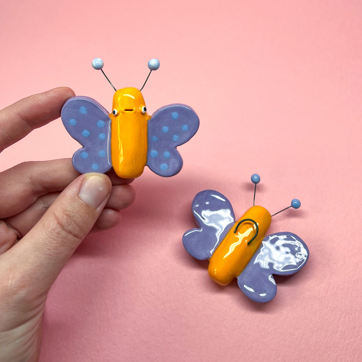 Purple/Orange Mini Butterfly Wall Hanging