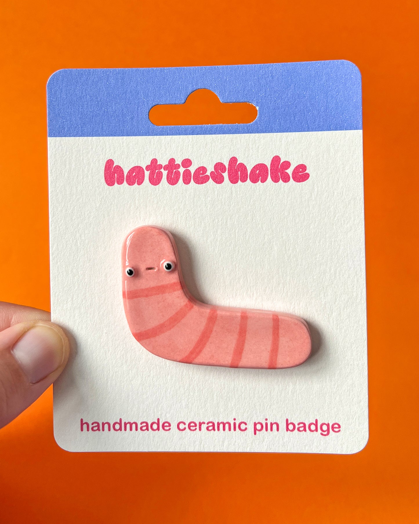 Worm - Ceramic Pin Badge / Magnet