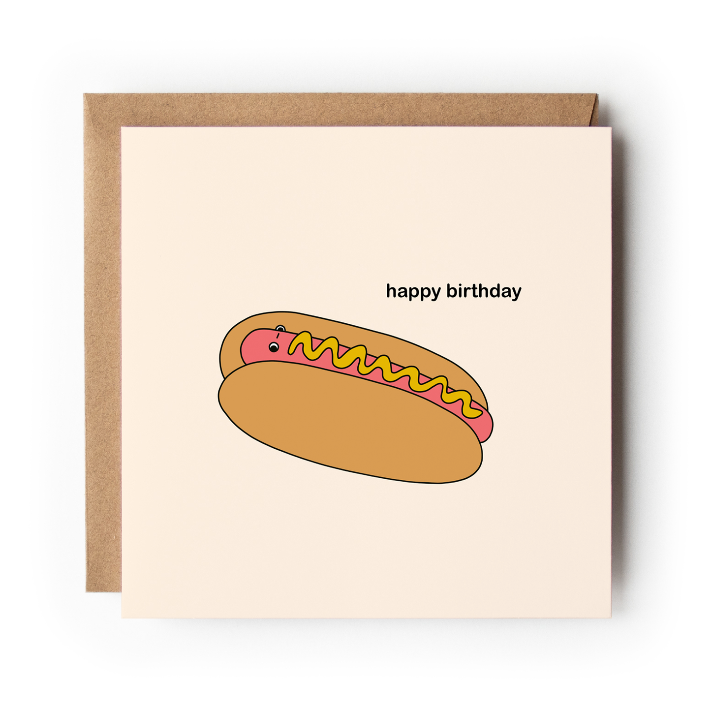 Happy Birthday Hot Dog Greeting Card
