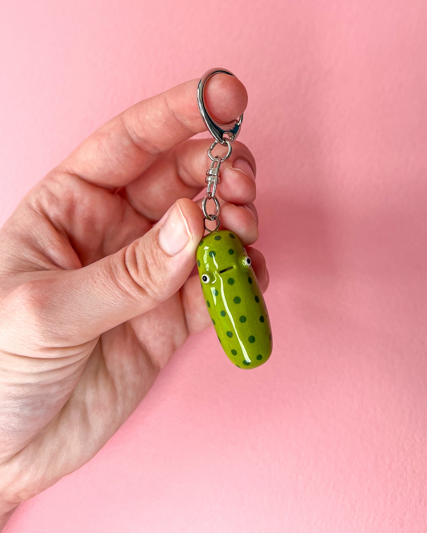 Ceramic Pickle Keyring