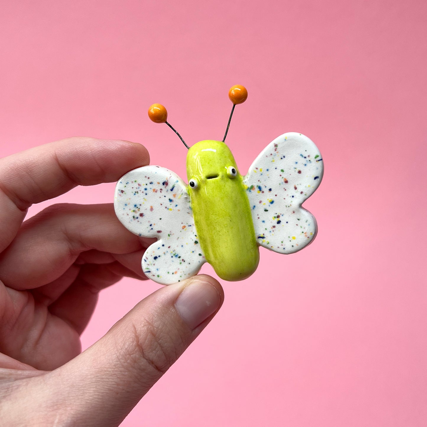 Green Fleck Mini Butterfly Wall Hanging