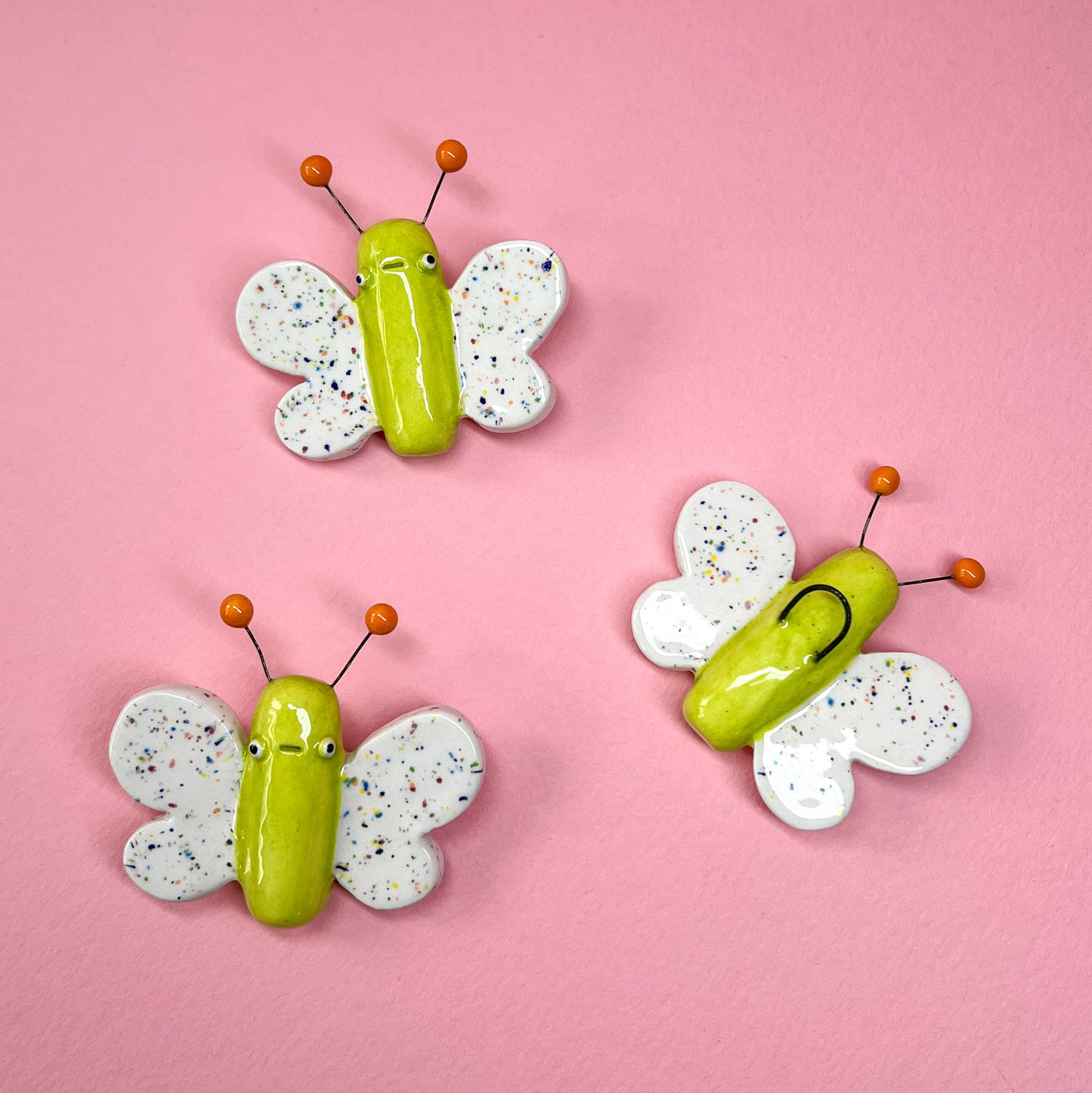 Green Fleck Mini Butterfly Wall Hanging