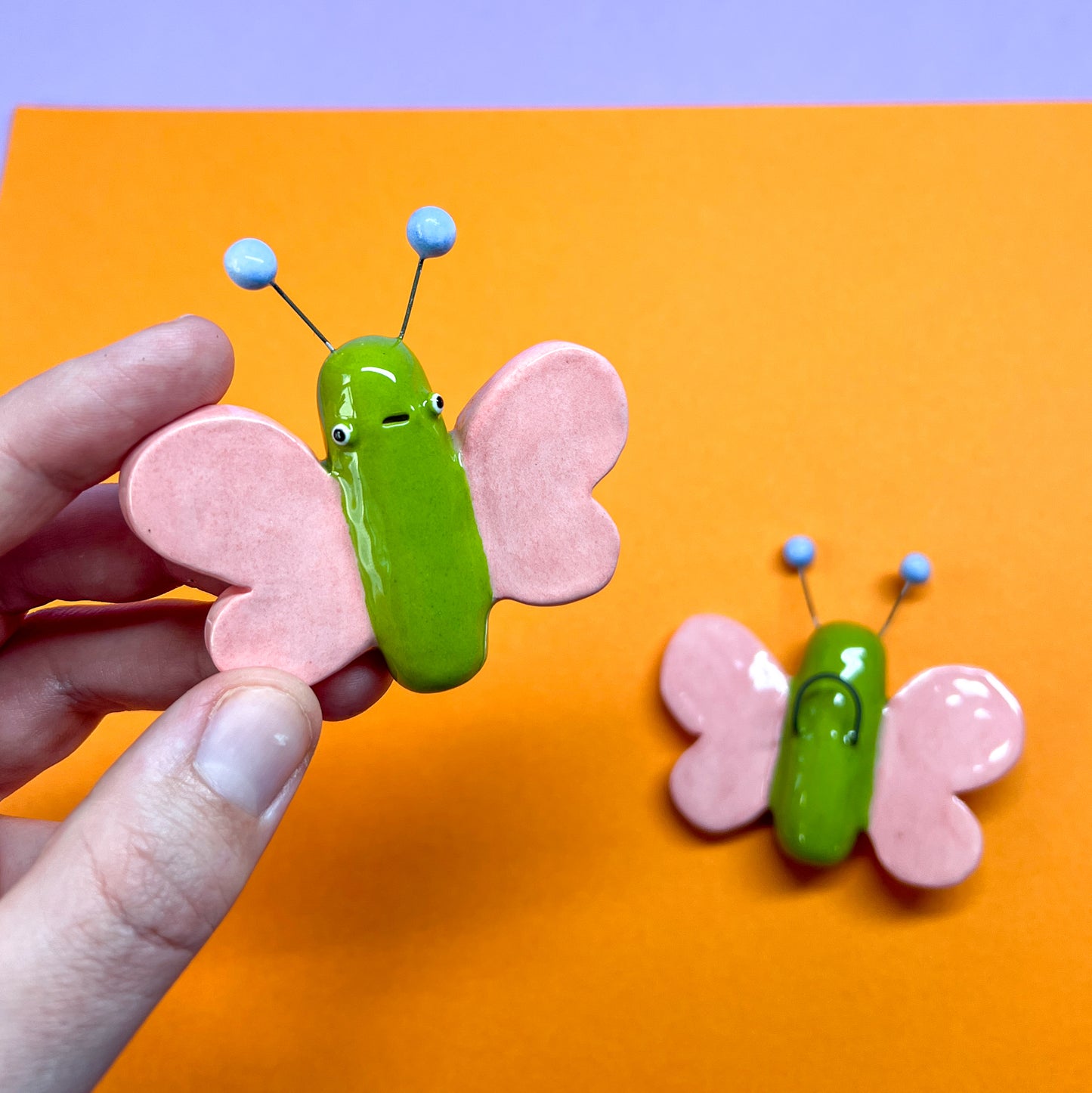 Pink/Green Mini Butterfly Wall Hanging