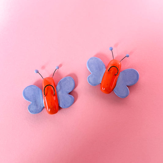 Orange/Blue Mini Butterfly Wall Hanging