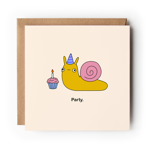 Party Snail Greeting Card