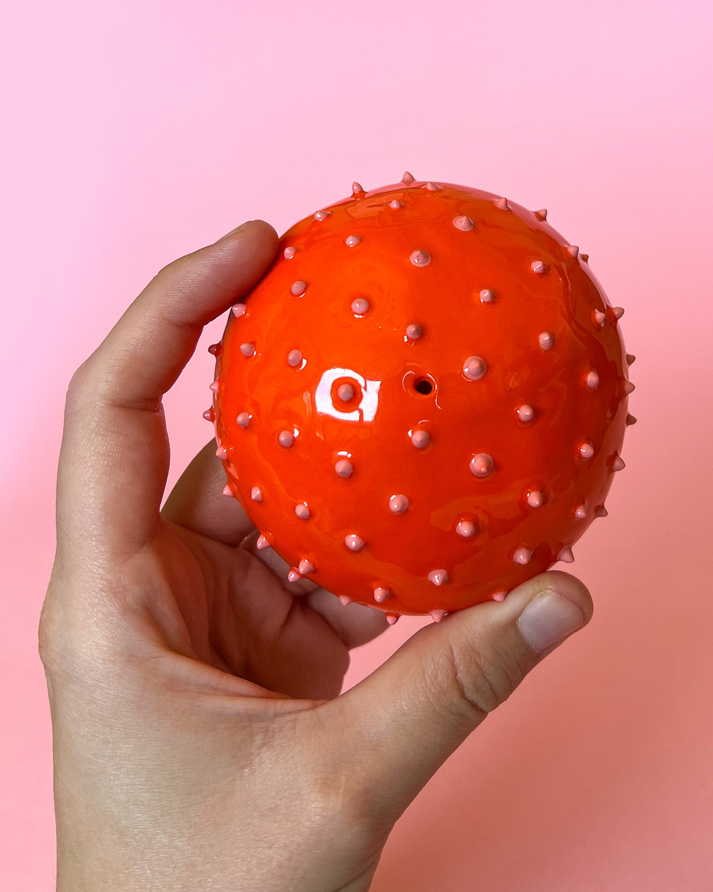 Blob Incense Holder | Spiky Pink/Orange