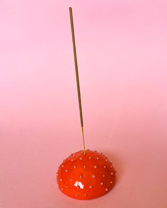 Blob Incense Holder | Spiky Pink/Orange