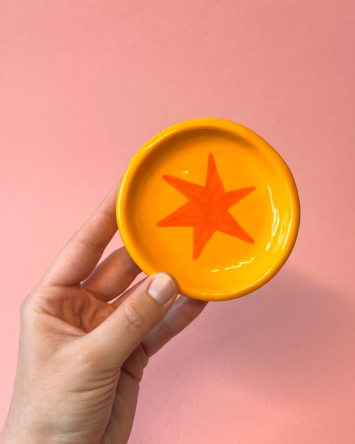 Small Orange Star Trinket Dish | SECONDS