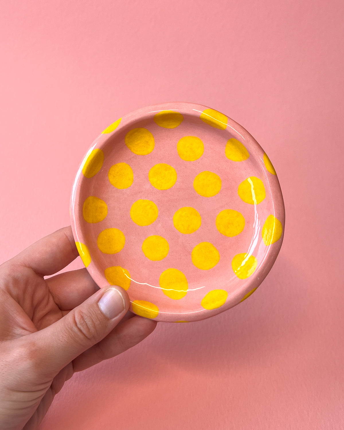 Medium Pink Blobby Trinket Dish | SECONDS