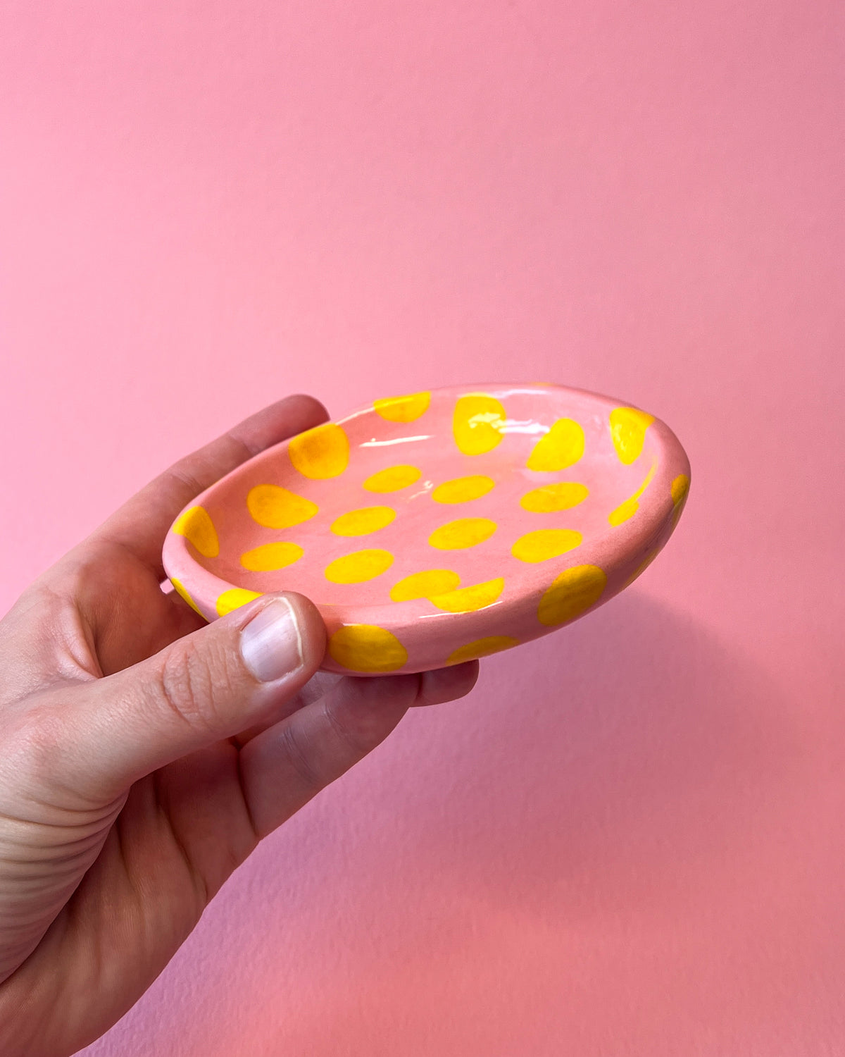 Medium Pink Blobby Trinket Dish | SECONDS