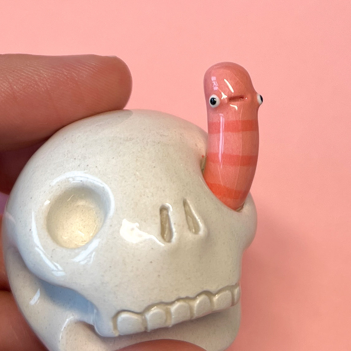 Ceramic Skull & Worm | SECONDS