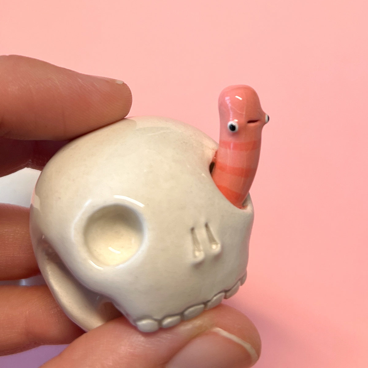 Ceramic Skull & Worm | SECONDS