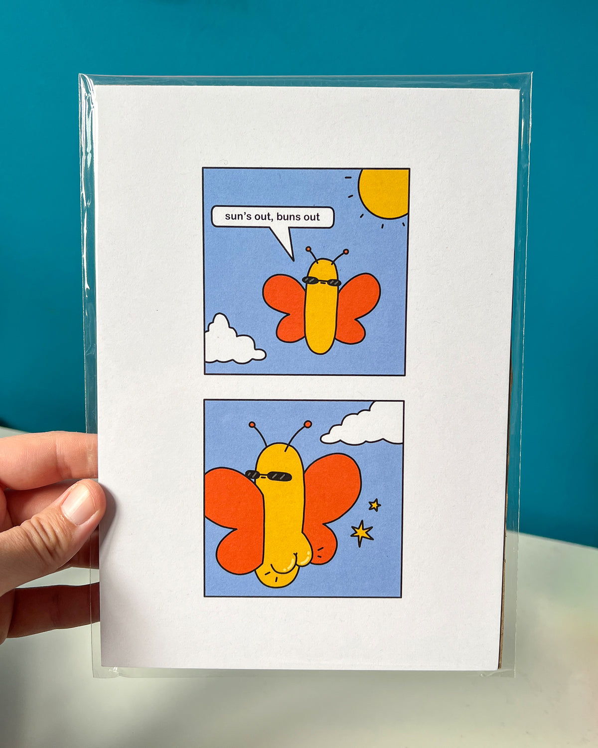 Sun's Out, Buns Out | A5 Art Print | SECONDS
