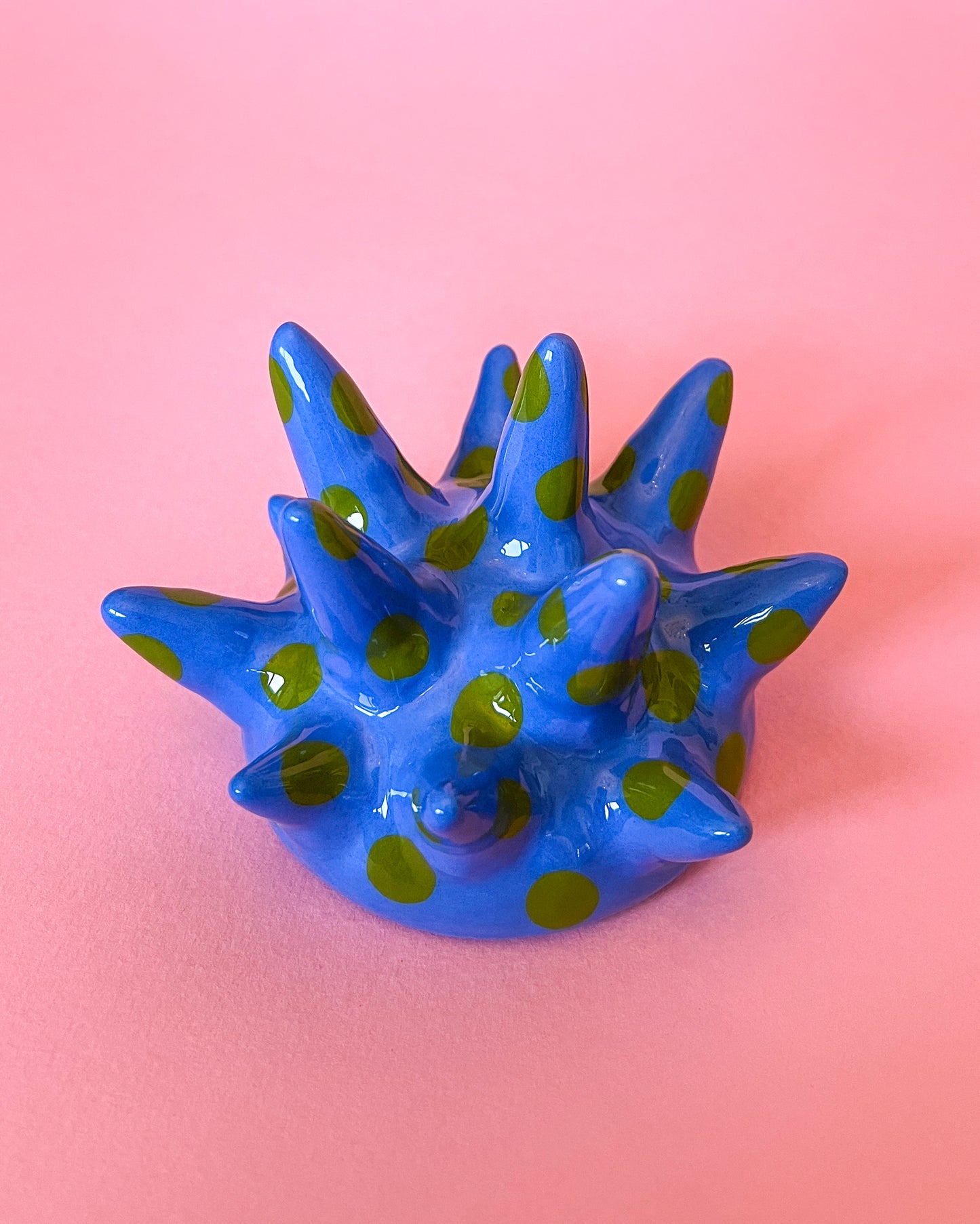 Spiky Ceramic Ring Holder | Blue / Green